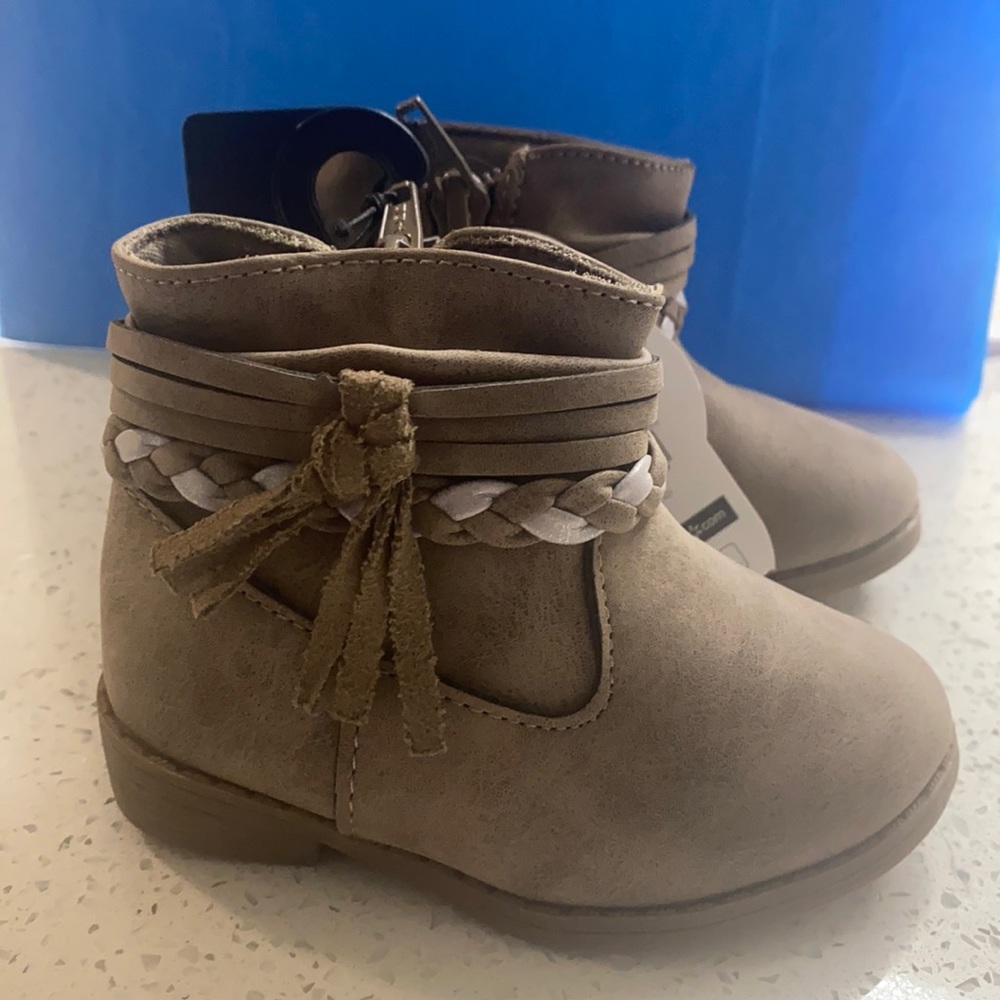 Toddler cute winter fashion girl cowboy gray boots size 4